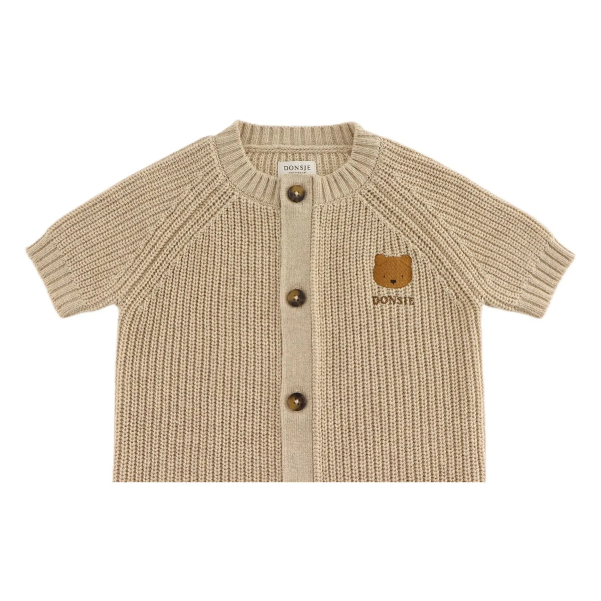 Donsje - Dantje Ribbed Bear Jumpsuit | Beige
