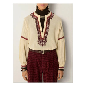 Maison Hotel - Blouse Vineyard Bruna Cotton Crepe | White