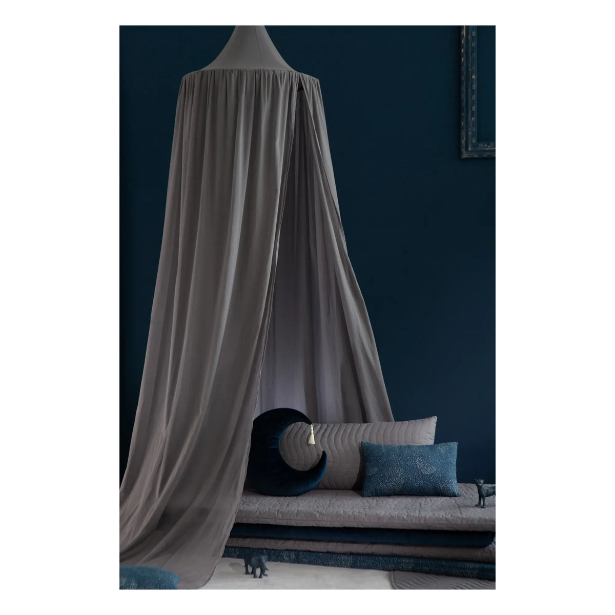 Nobodinoz - Vera Organic Cotton Bed Canopy | Gray