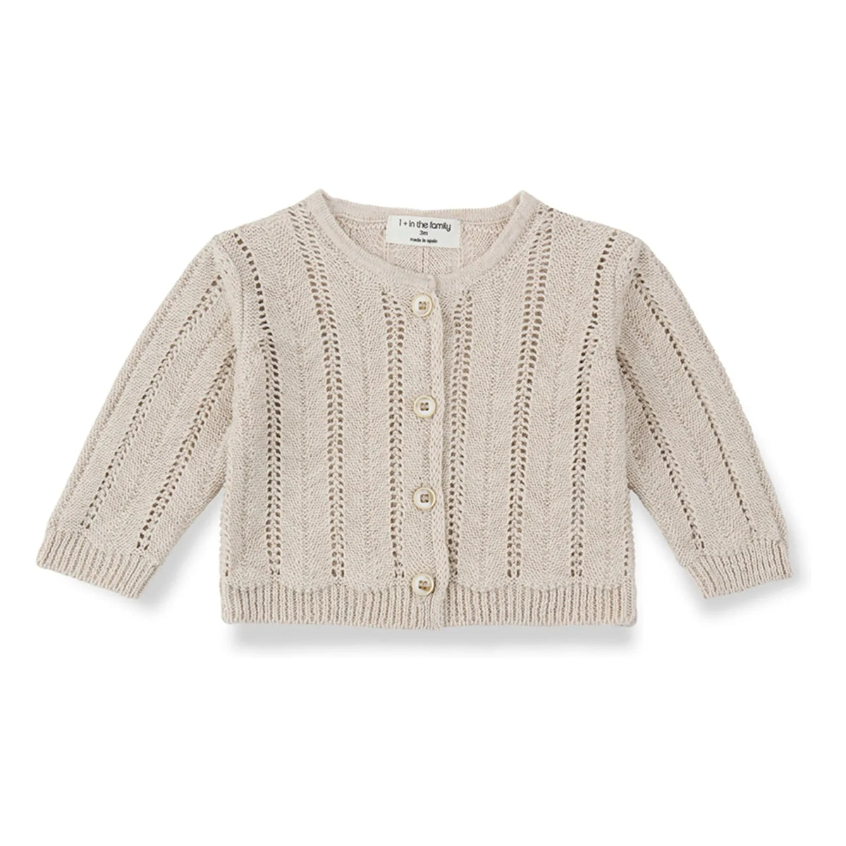 1+ in the family - Xelida Linen Cardigan | Beige