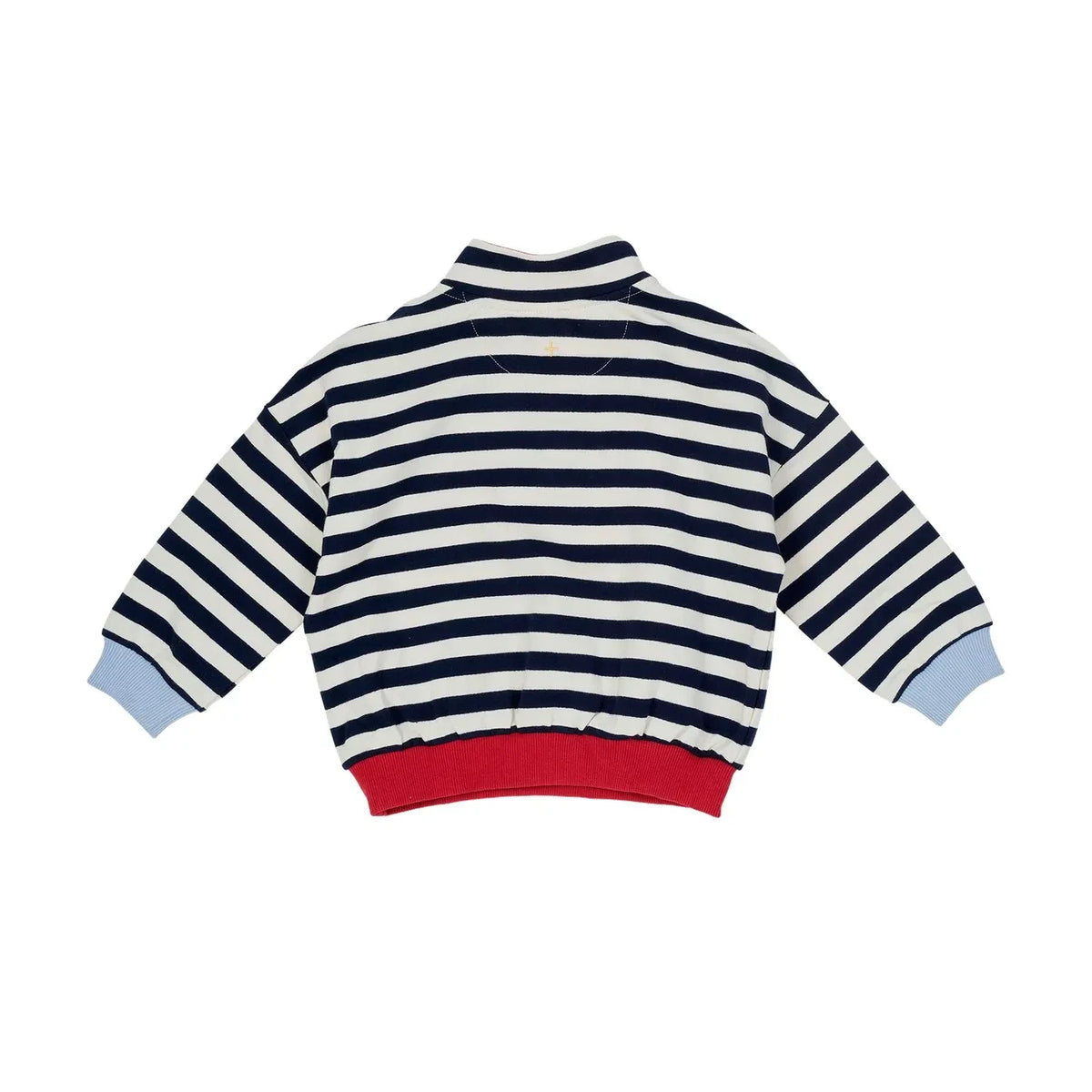Goldie + Ace - Striped Zip Sweatshirt - Smallable Exclusive | Navy