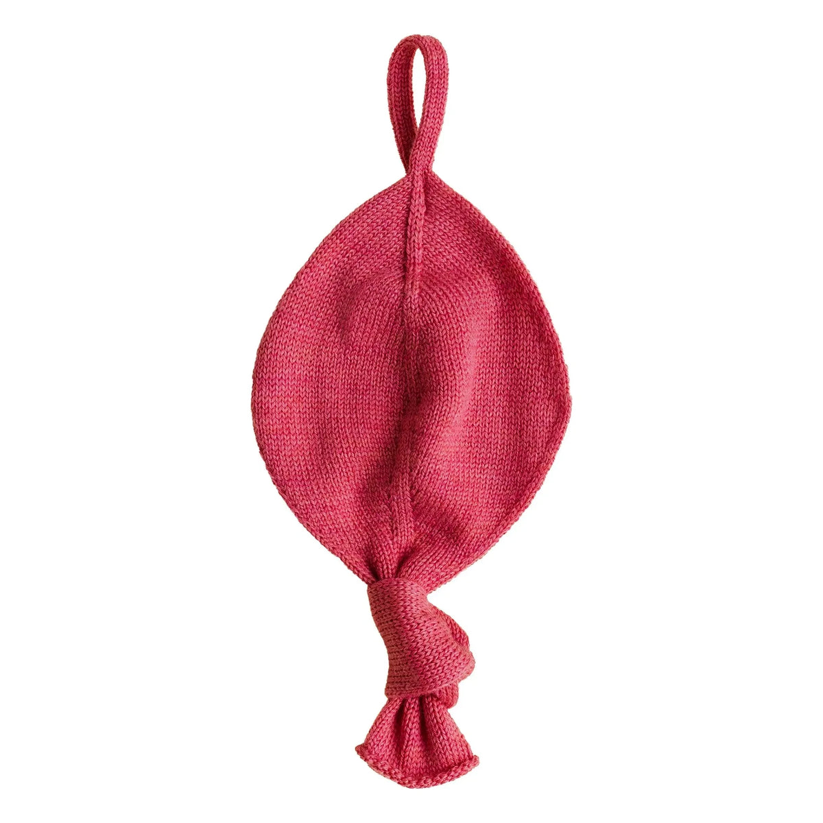 Hvid - Titi Merino Wool Pacifier Clip | Fuchsia