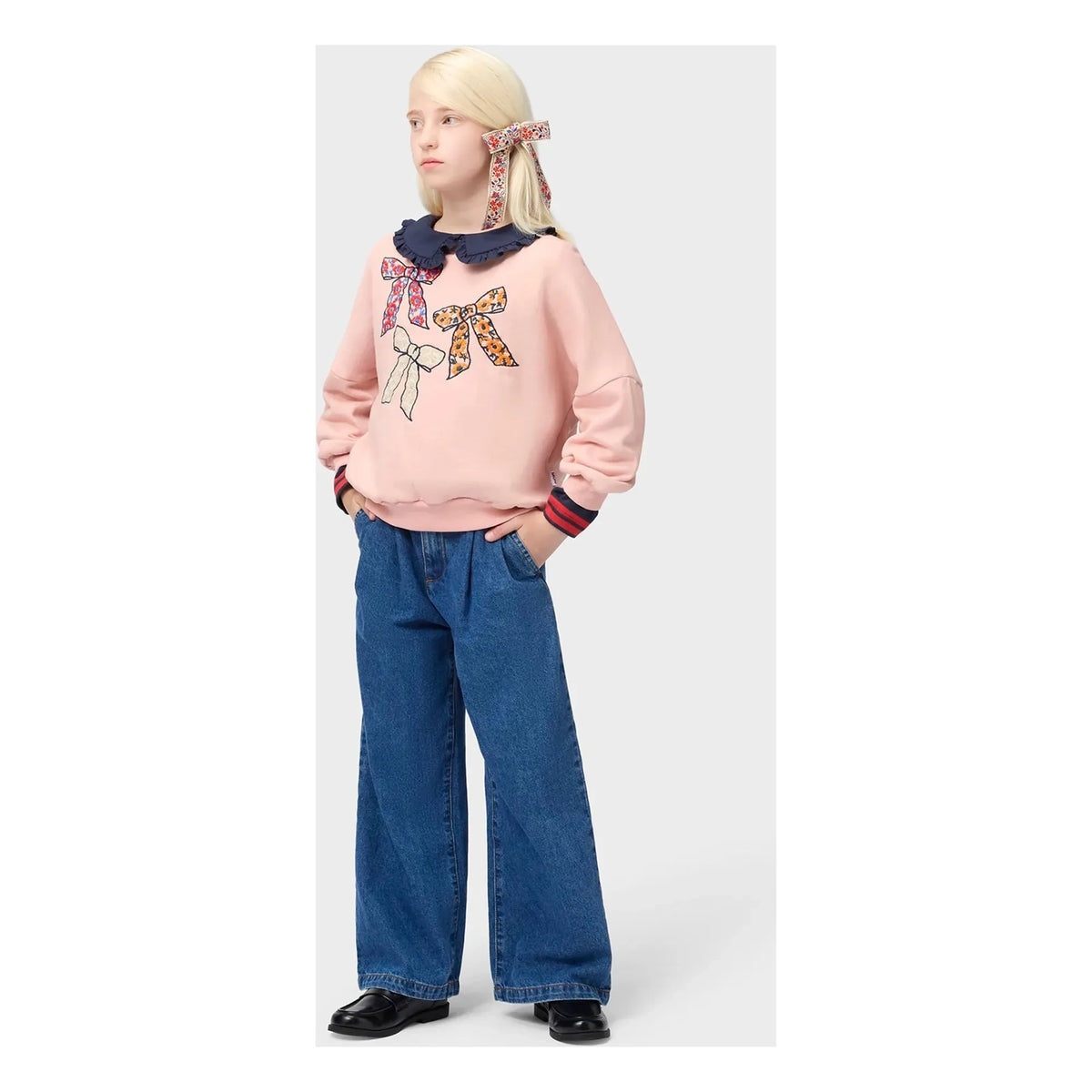 Molo - Marika Organic Cotton Knotted Sweater | Powder Pink