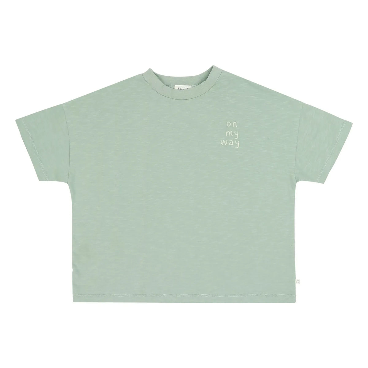 Jenest - Oversized T-shirt Ben On My Way Organic Cotton | Badem Green