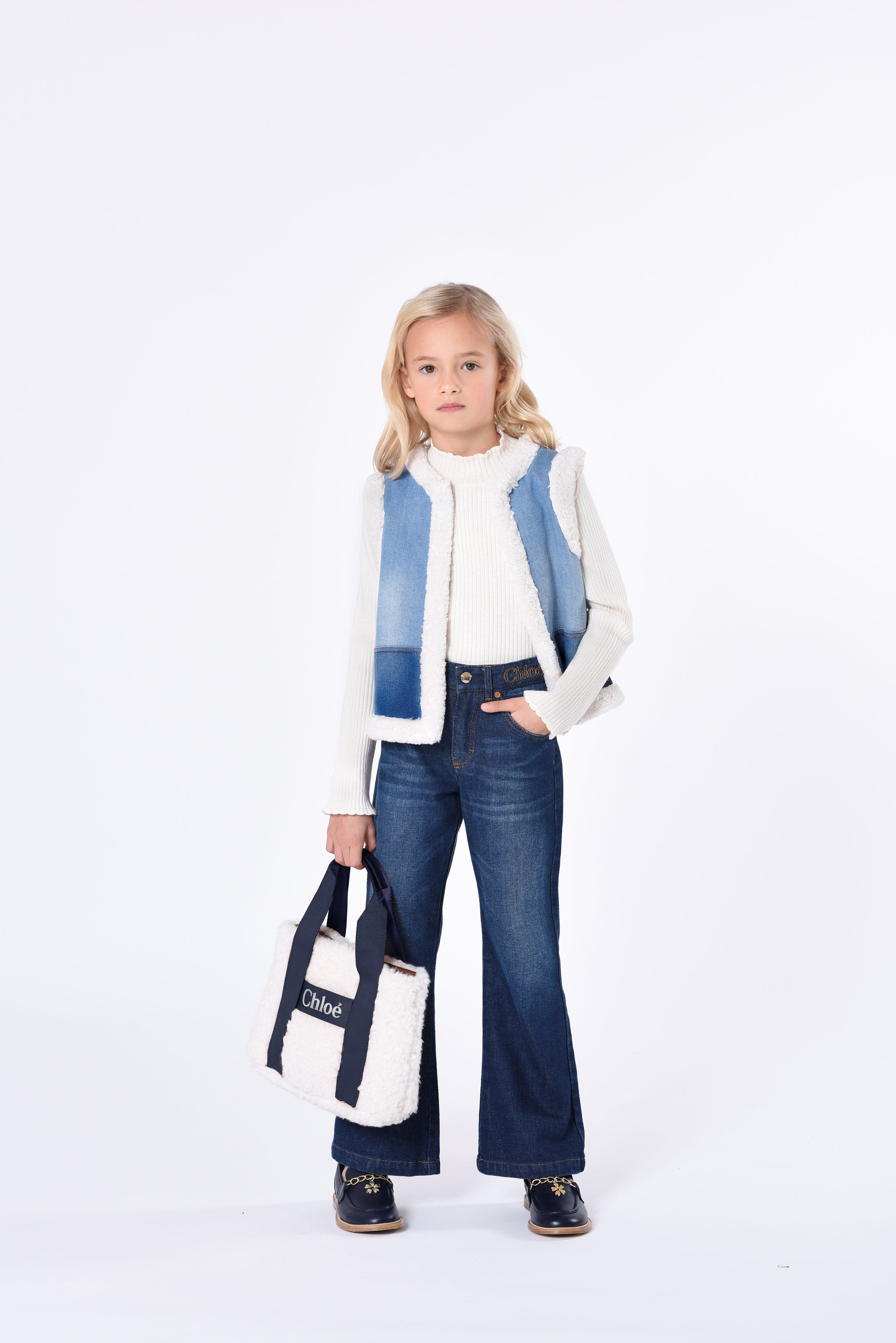 Chloé Girls Denim Jeans in Navy