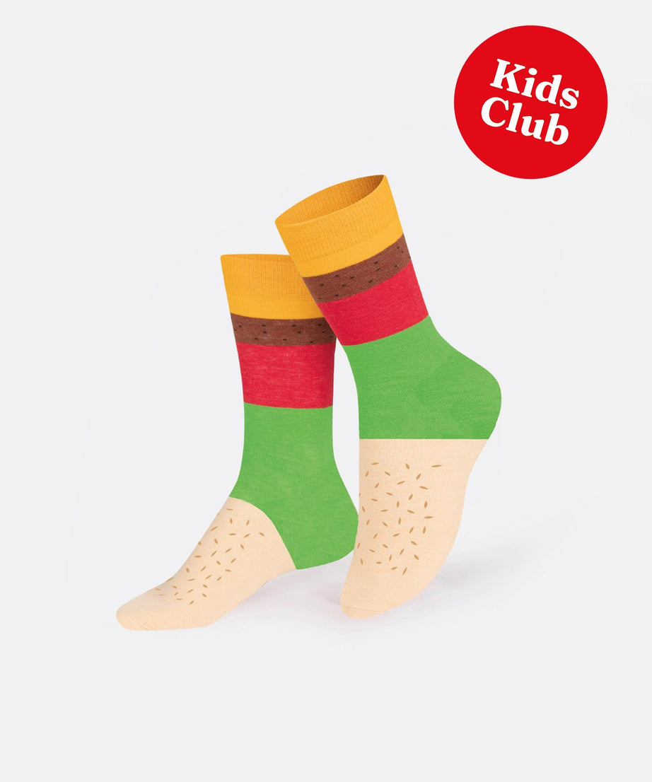 Eat My Socks - Çocuk Cheeseburger Çorap-Dinossi