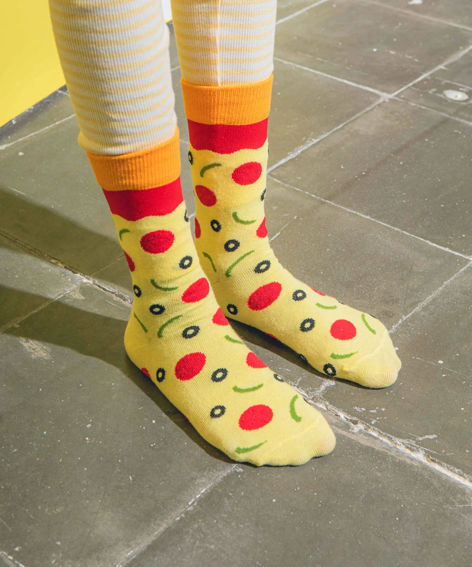 Eat My Socks - Çocuk Napoli Pizza Çorap - Dinossi