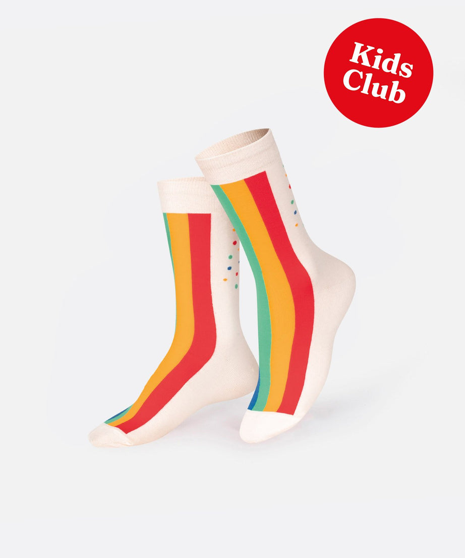 Eat My Socks - Çocuk Gökkuşağı Pastası Çorap-Dinossi