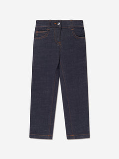 Fendi Girls Slim Fit Jeans in Navy
