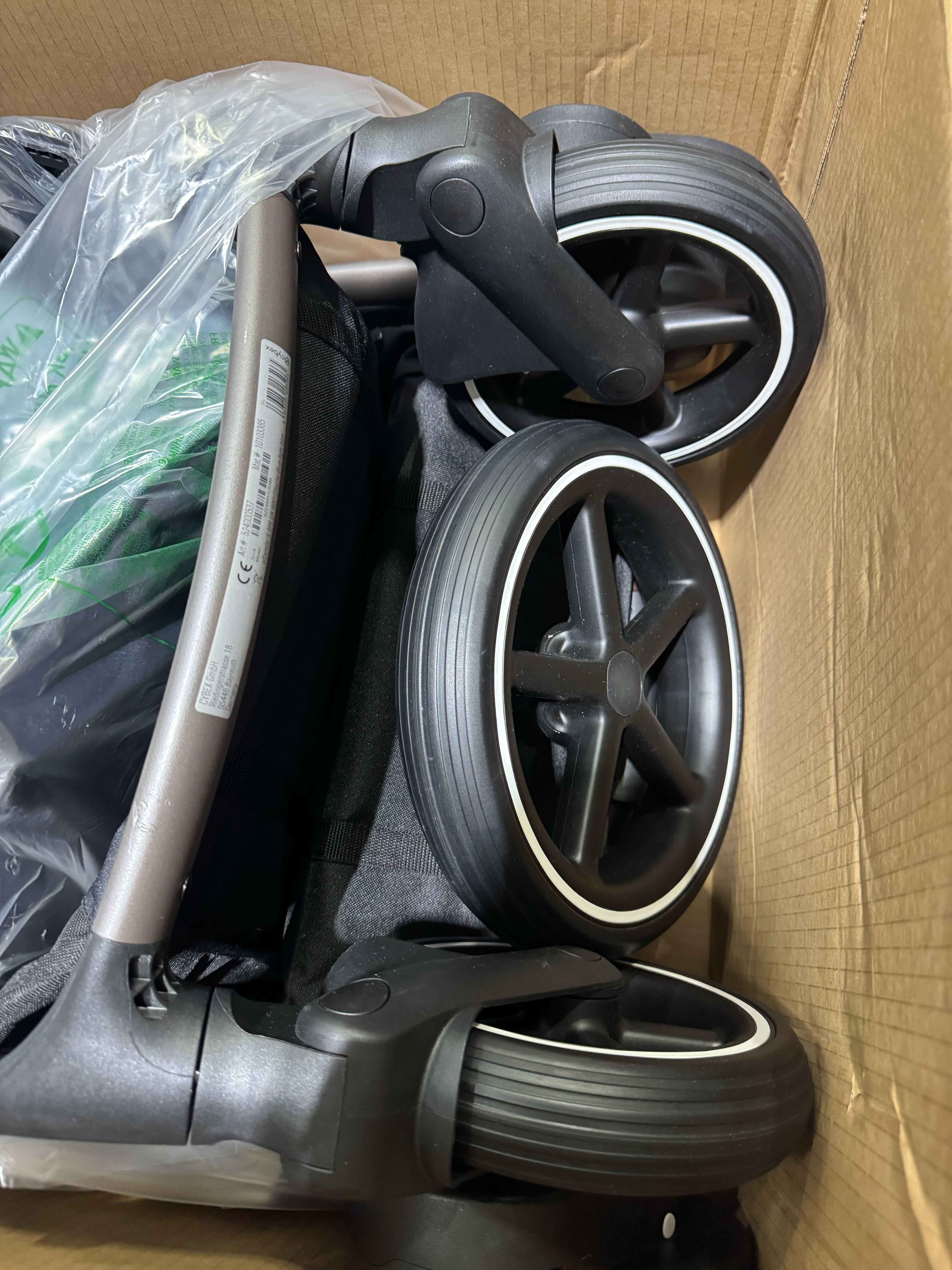 Outlet - CYBEX e-Gazelle S Pushchair - Moon Black-Strollers-Moon Black-None | Natural Baby Shower