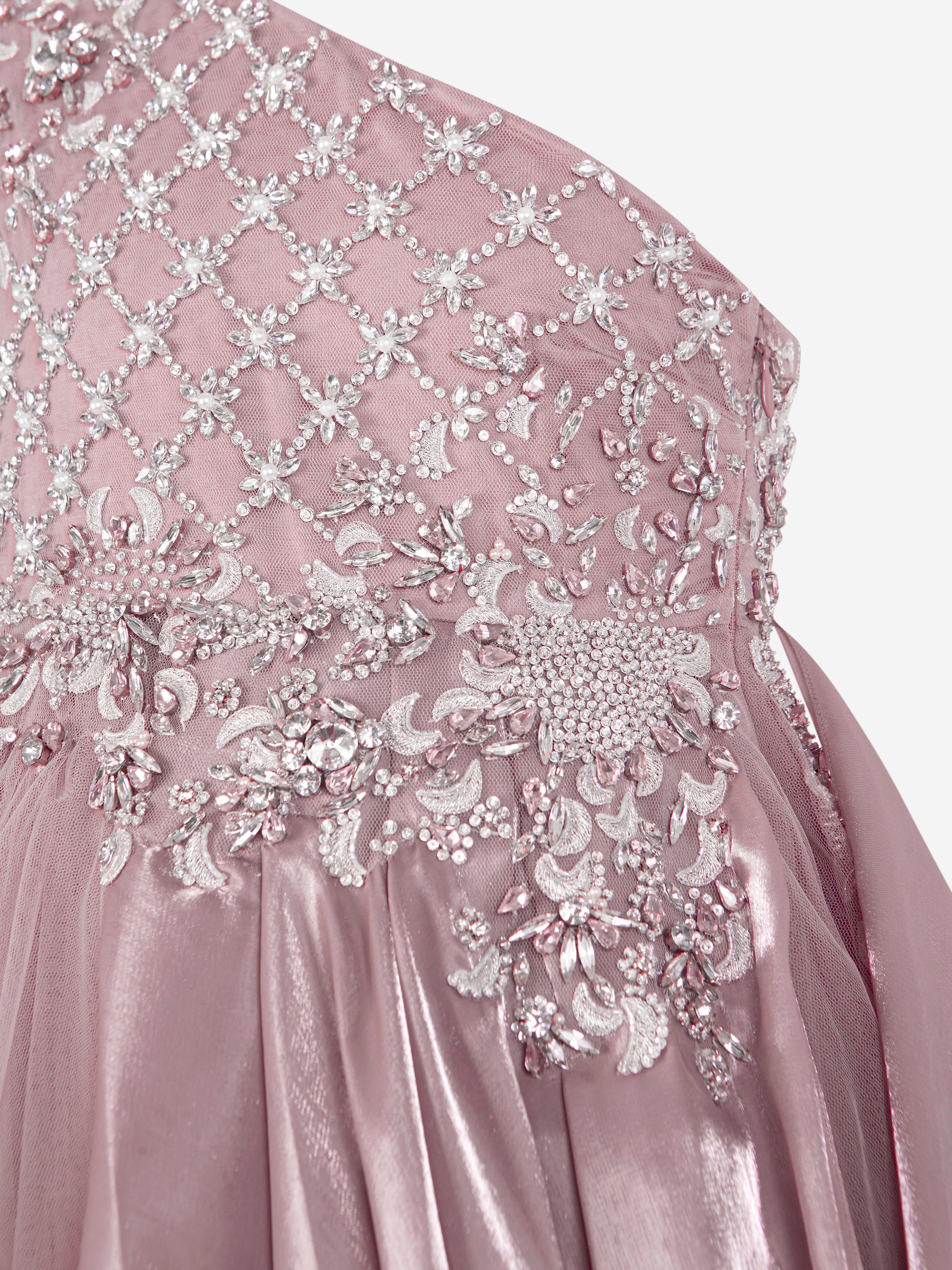 Maison Ava Girls Belinda Occasion Dress in Purple