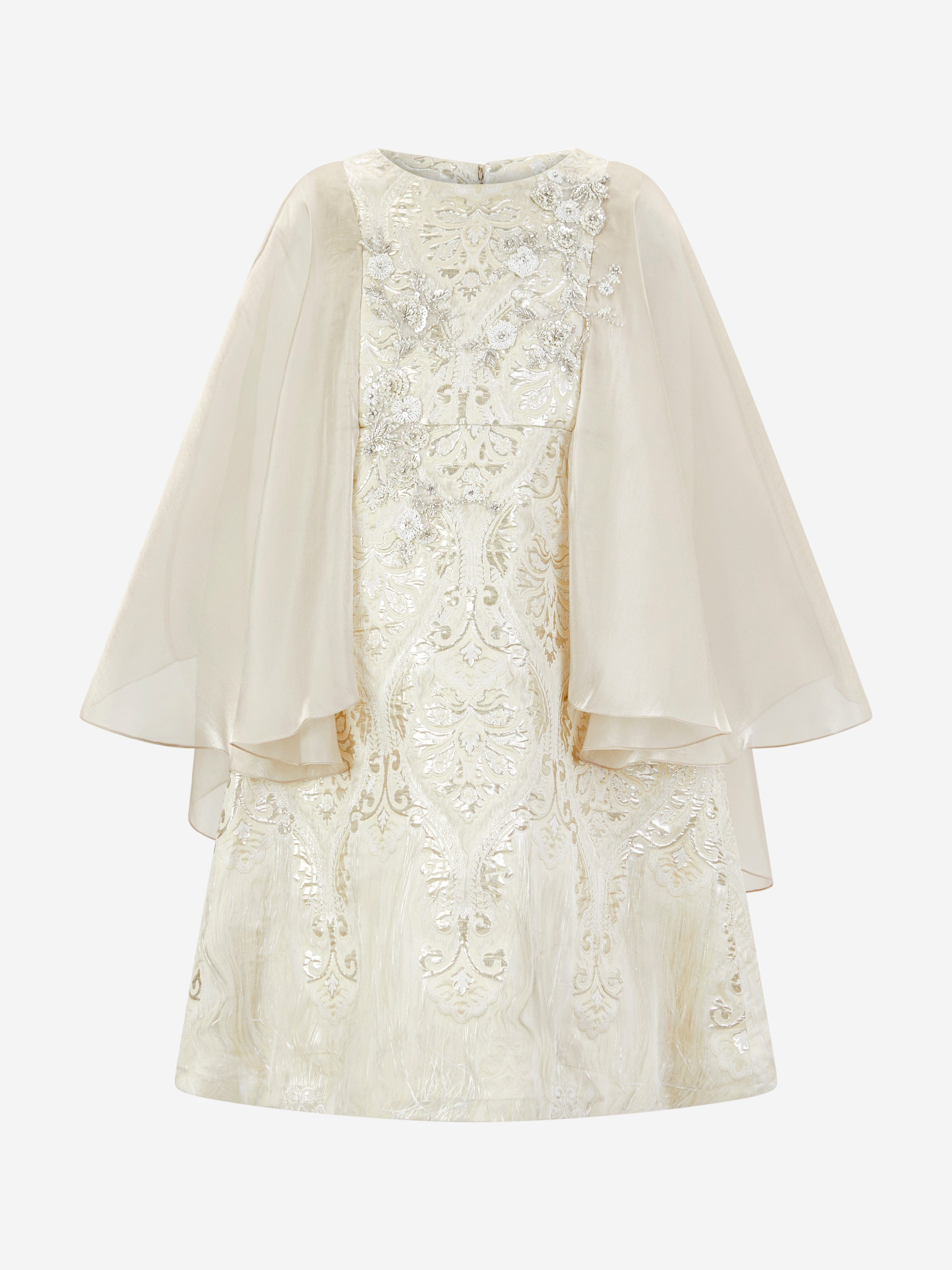 Maison Ava Girls Phoebe Occasion Dress in Gold