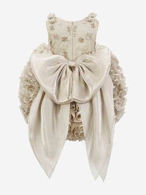 Maison Ava Girls Pomme Occasion Dress in Gold