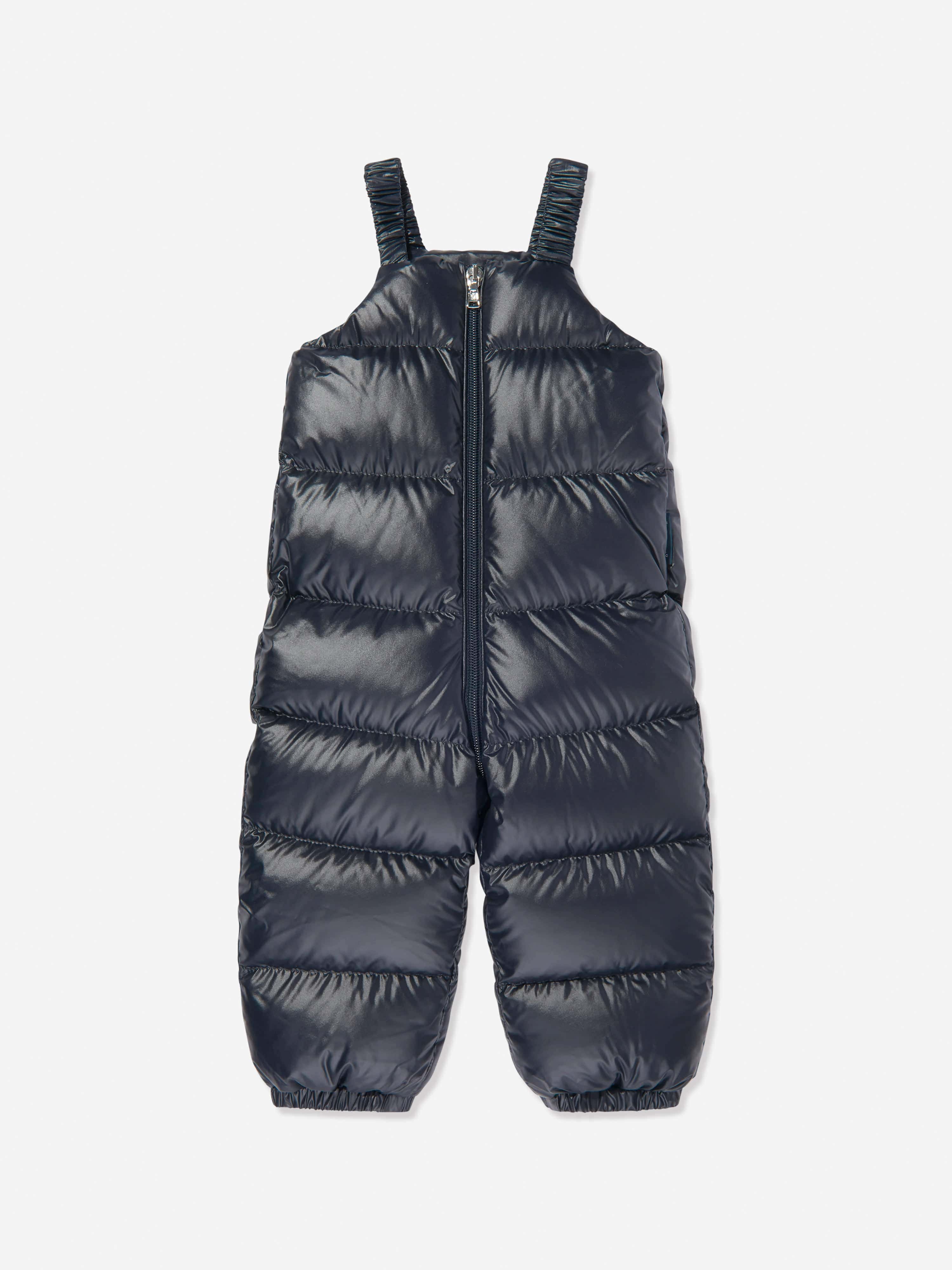 Moncler Enfant Baby Down Padded Snowsuit in Navy