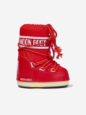 Moon Boot Kids Icon Nylon Snow Boots in Red