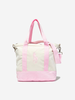 Ralph Lauren Girls Polo Player Tote Bag in Pink (40cm)