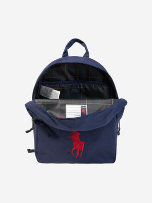 Ralph Lauren Kids Canvas School Backpack in Navy (42cm)