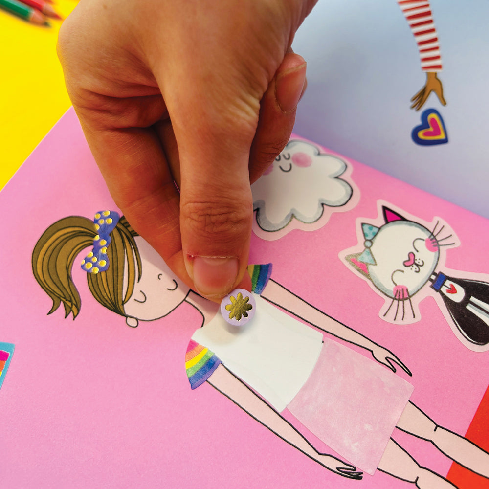 Rachel Ellen - Girl Power Sticker Scene Coloring and Activity Book