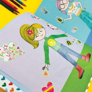 Rachel Ellen - Grl Pwr Sticker Scene Colouring and Activity Book