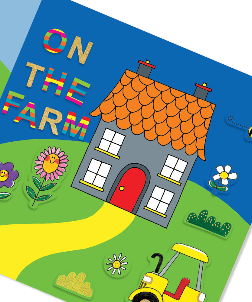 Rachel Ellen - On The Farm Sticker Scene Coloring and Activity Book