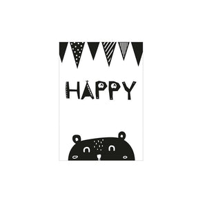 Snuz Happy Nursery Print - Monochrome-Prints- | Natural Baby Shower
