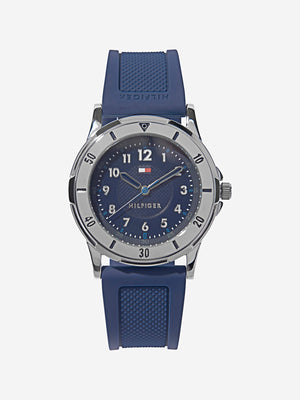 Tommy Hilfiger Boys Silicone Strap Watch in Navy 34mm (One Size)