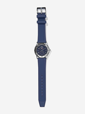 Tommy Hilfiger Boys Silicone Strap Watch in Navy 34mm (One Size)