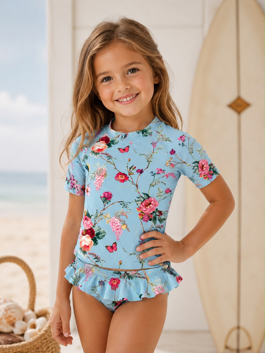 Next - Girls' Short-Sleeved 2-Piece Swimsuit