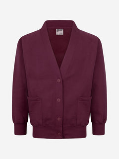 Zeco Kids School Sweatshirt Cardigan in Maroon