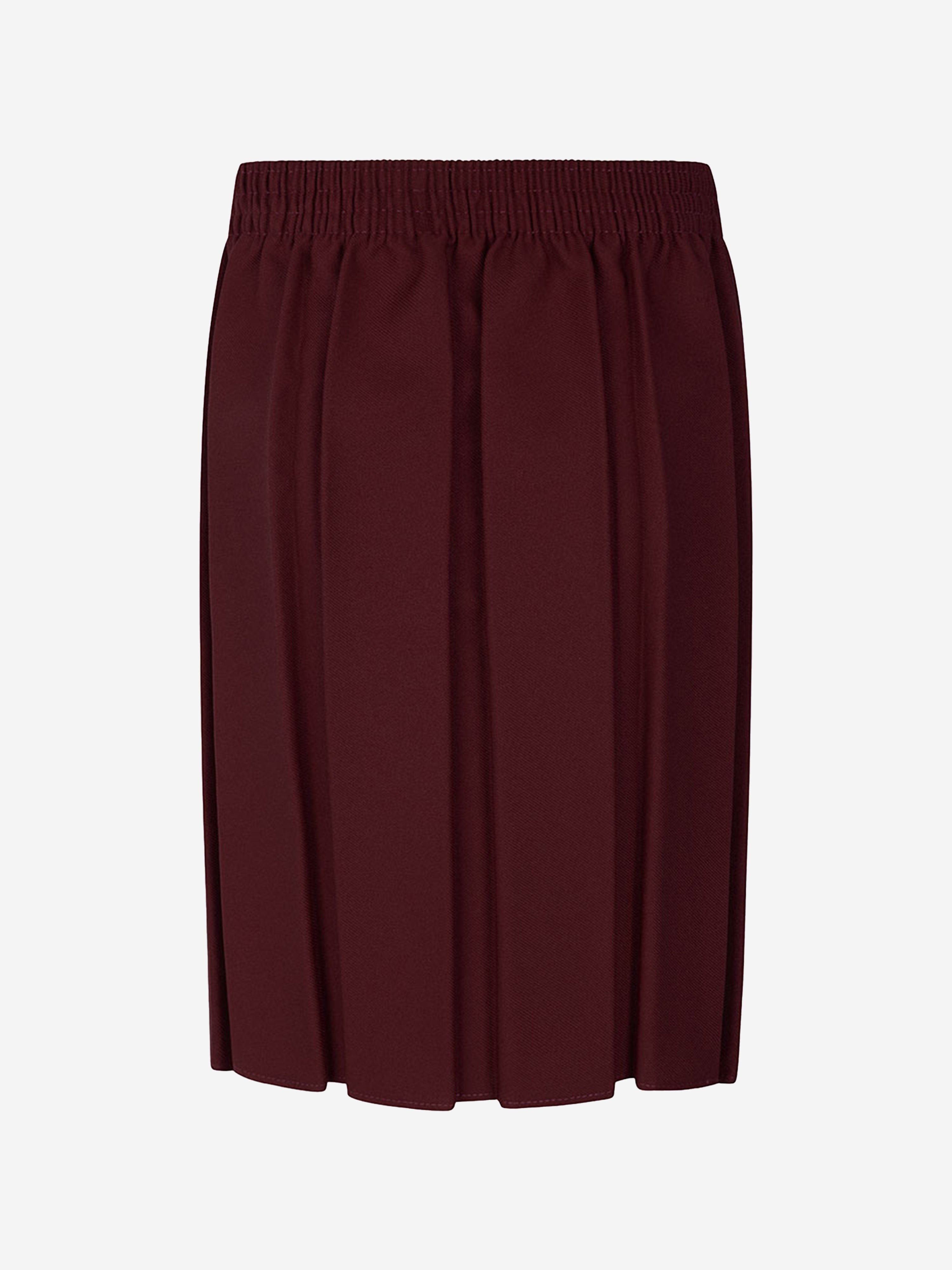 Zeco Girls School Box Pleat Skirt in Maroon