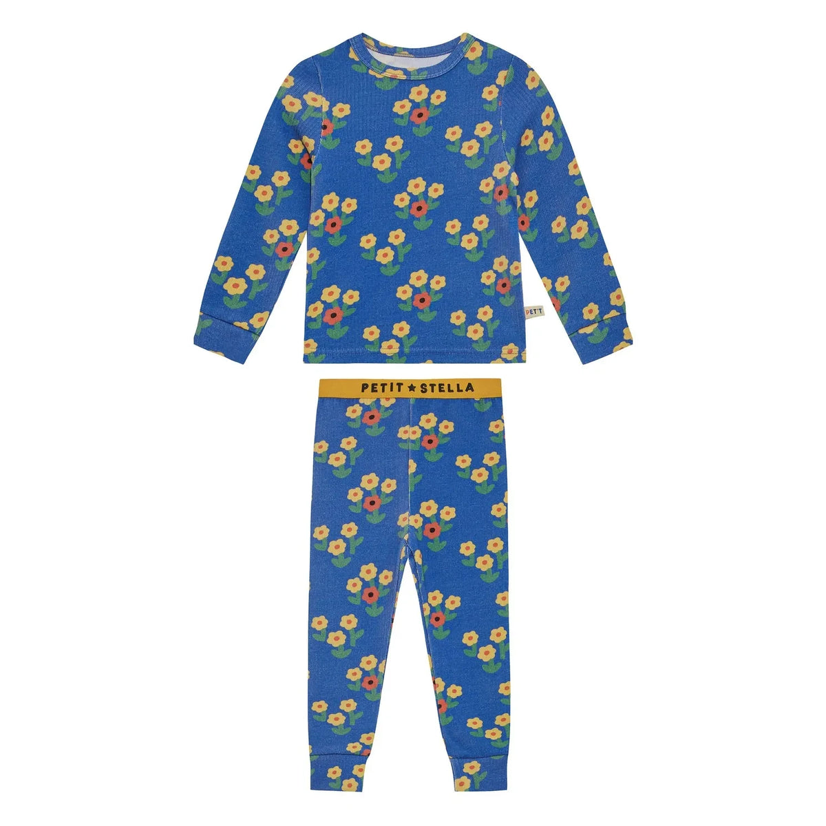 Petit Stella - Floral Pima Cotton and Modal Pajamas | Blue