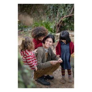 1+ in the family - Babine Striped Hoodie Sweatshirt | Red