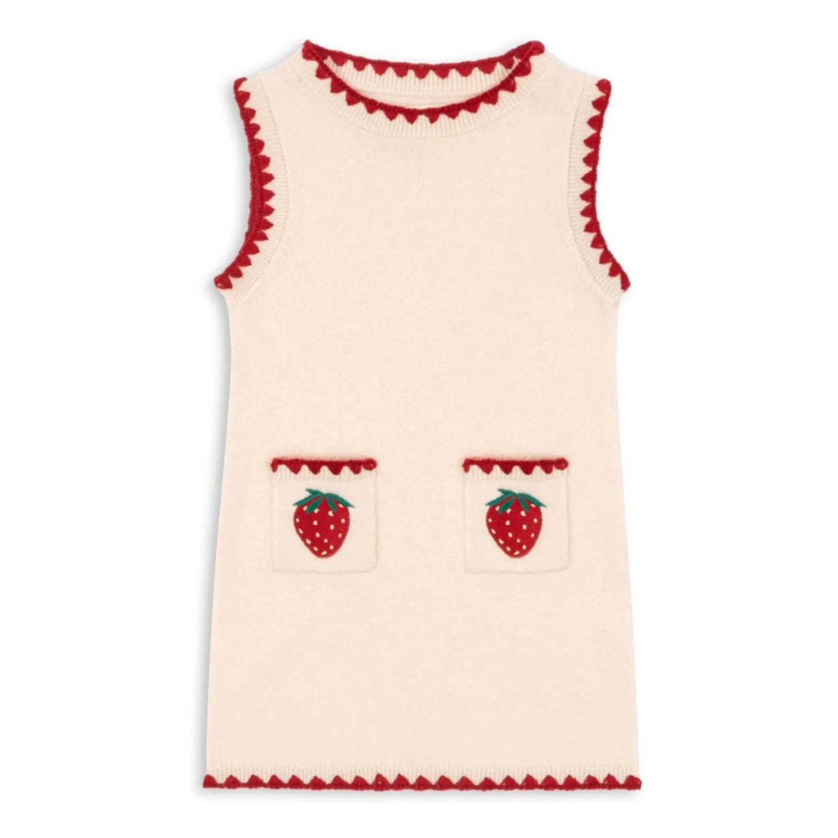 Konges Sløjd - Collette Strawberry Wool Dress | Cream
