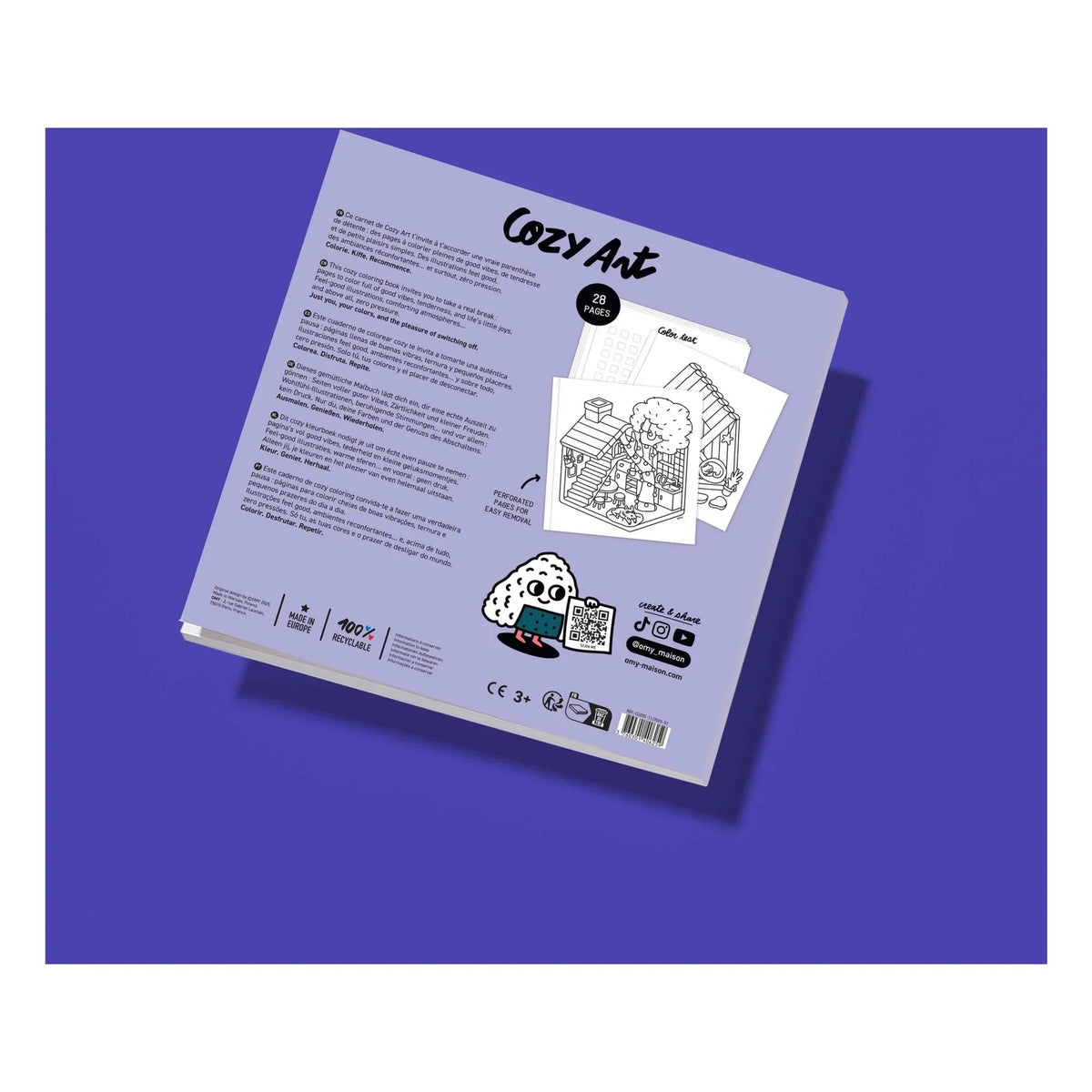 Omy - Tiny House Coloring Book | Purple