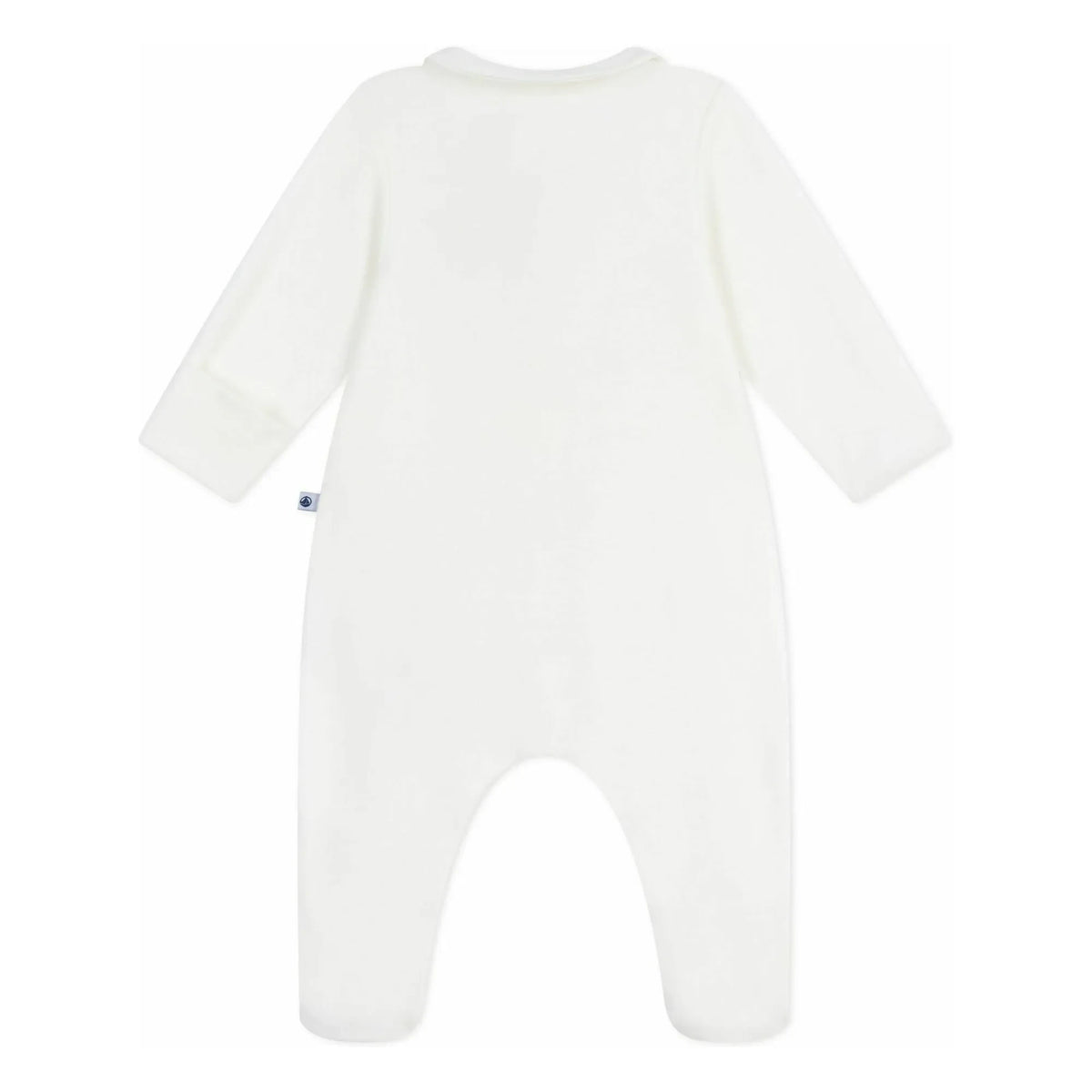 Petit Bateau - Logo Embroidered Organic Cotton Sleepsuit | White