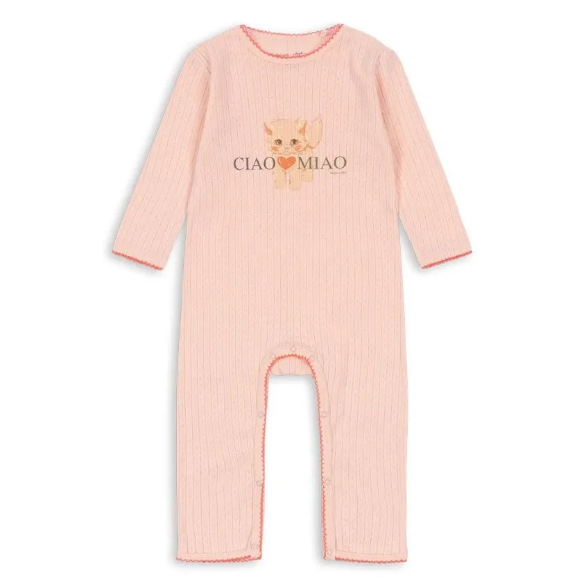 Konges Sløjd - Minnie Ciao Miao Organic Cotton Jumpsuit | Powder Pink