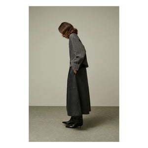BELLEPIECE - Claude Leather Skirt | Charcoal Grey