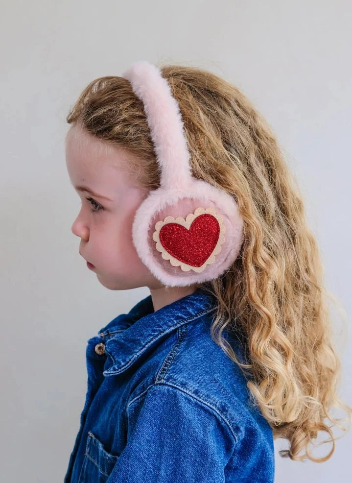 Mimi & Lula - Heart Earmuffs | Pink