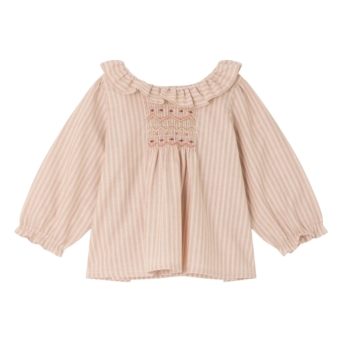 Bonpoint - Mulietti Striped Ruched Blouse | Ecru