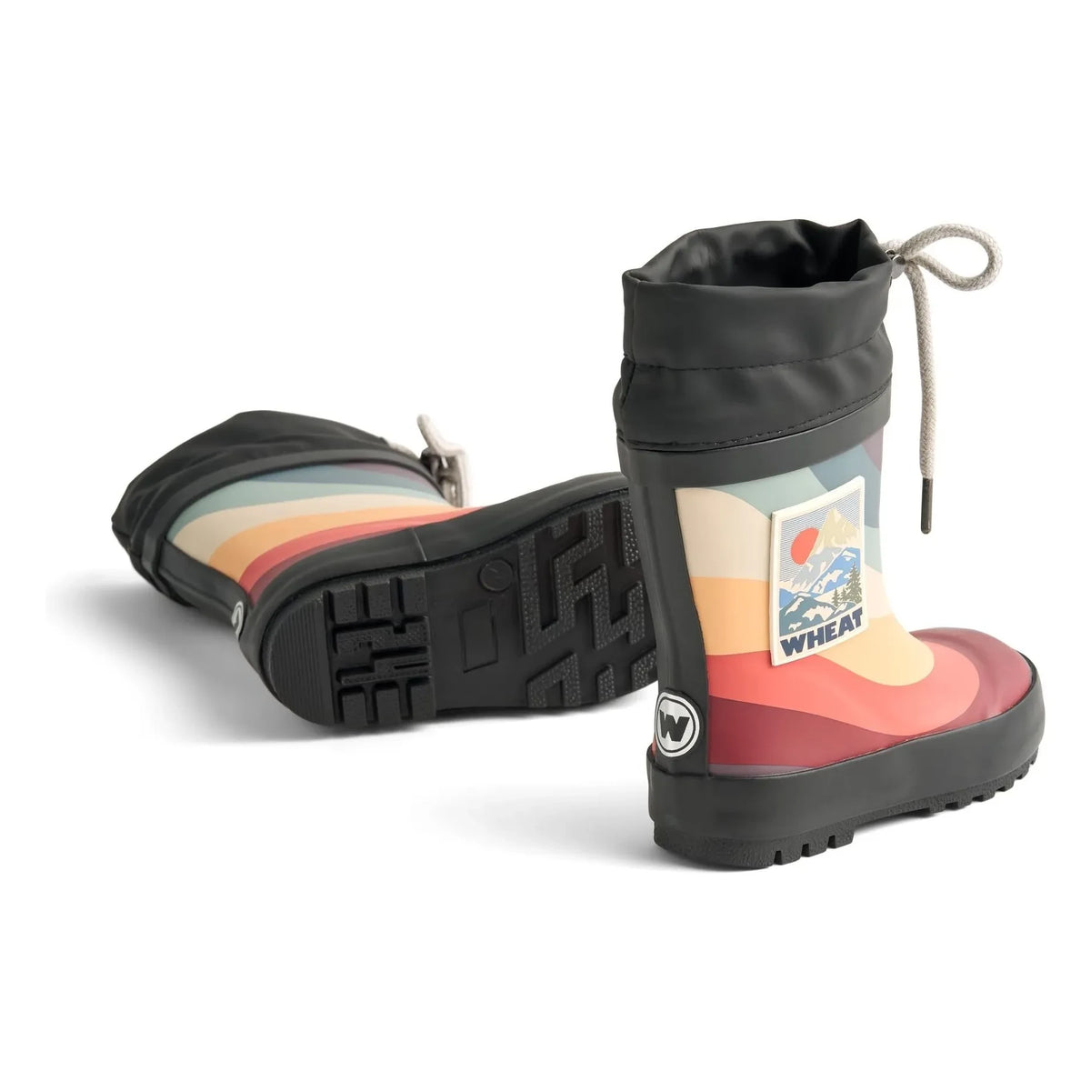 Wheat - Thermo Print Rain Boots | Black