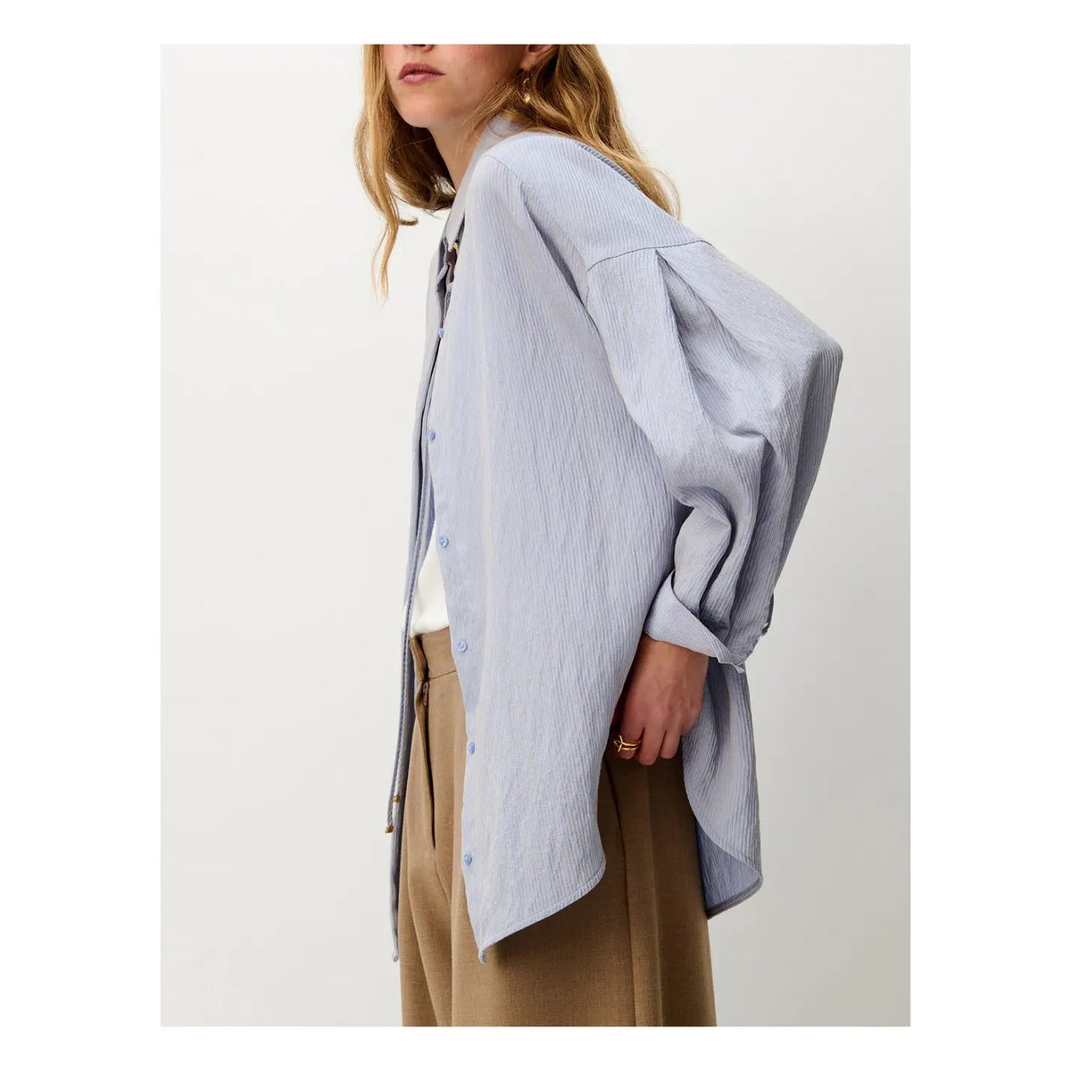 Sessùn - Liza Shirt | Gray Blue