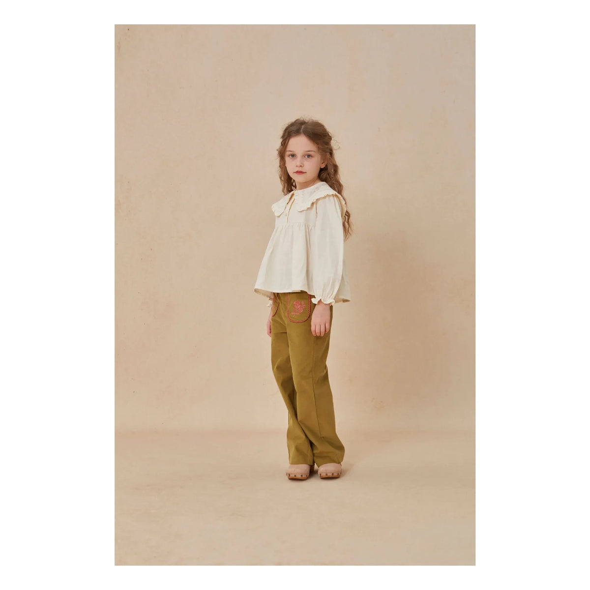 C'era Una Volta - Serena Embroidered Pocket Pants | Olive