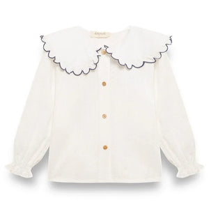 birinit - Rita Embroidered Organic Cotton Blouse | Ivory