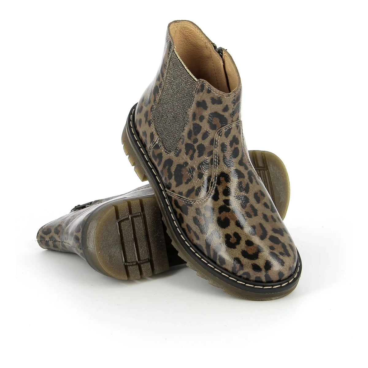 Pom d'Api - Sid Jodzip Leopard Boots | Brown