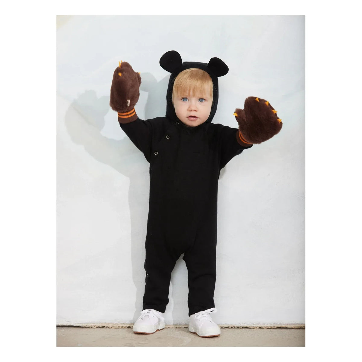 Mini Rodini - Ours Faux Fur Gloves Recycled Fiber | Brown