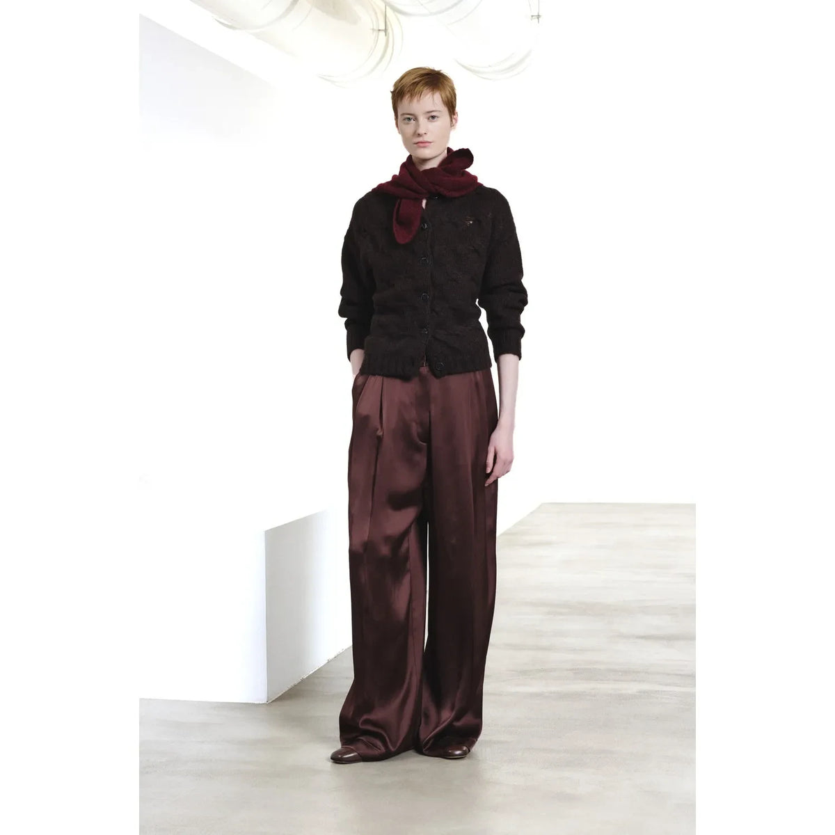 Pomandère - Wool and Alpaca Cardigan | Dark Brown