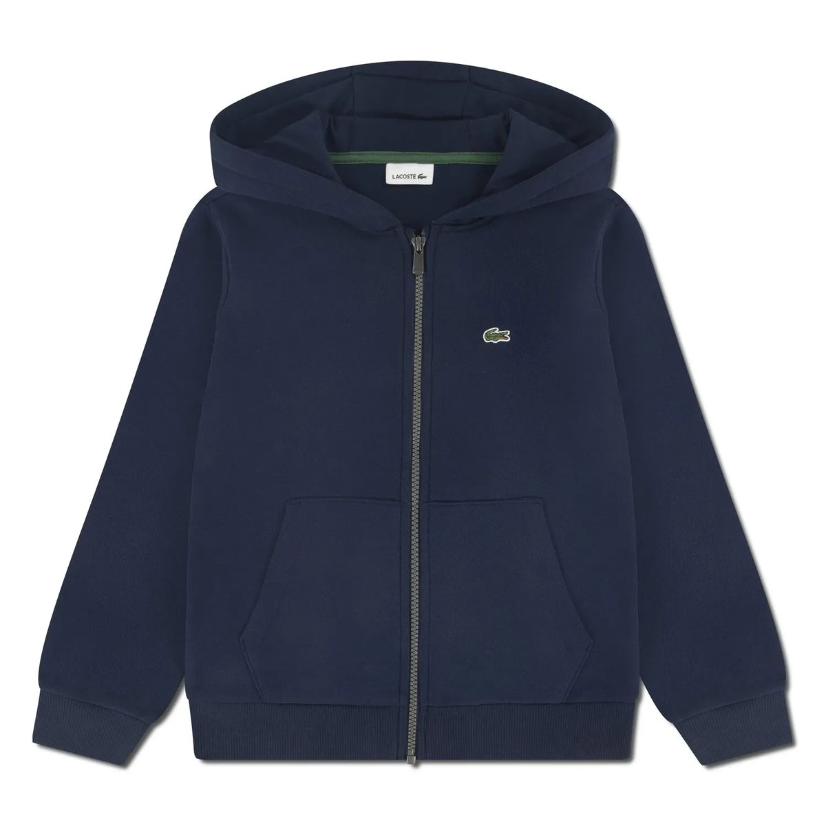 Lacoste - Zipped Hooded Sweatshirt with Logo | Navy