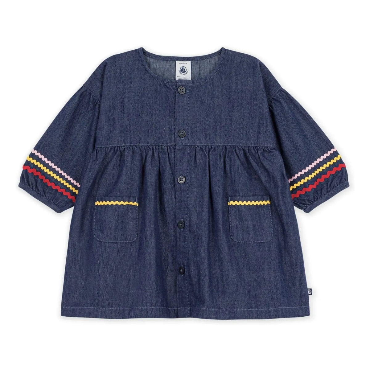 Petit Bateau - Buttoned Denim Dress | Dark Blue