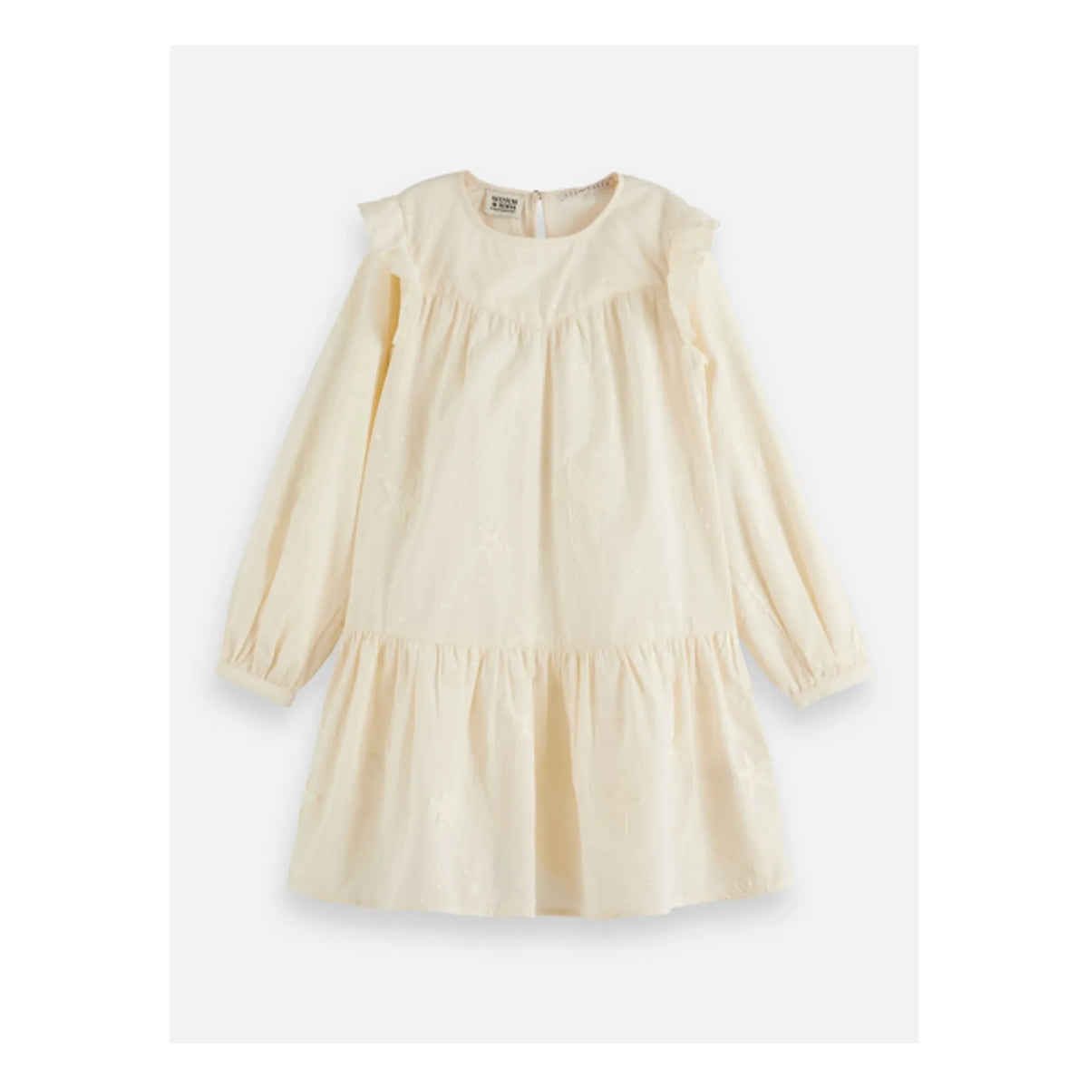 Scotch & Soda - Embroidered Ruffled Dress | Ecru