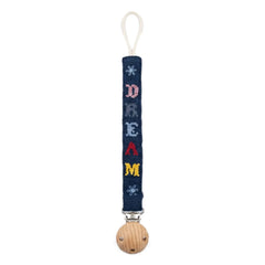 Editions Aimable - Auguste pacifier clip | Night Blue Muslin